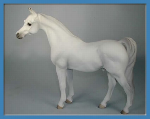 CHEVAL ARABE GRIS CLAIR 16 X 19
